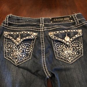 LA Idol Size 7 rhinestone jeans